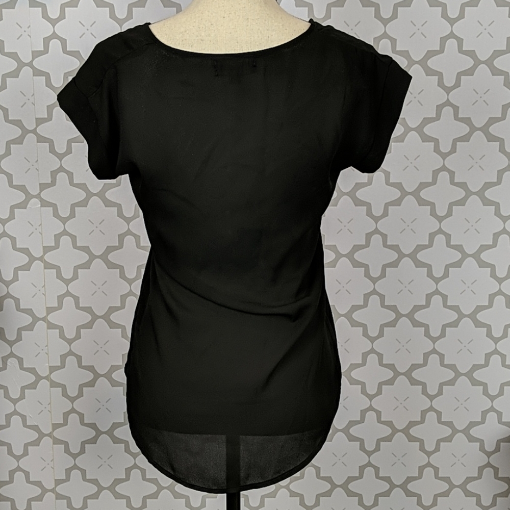 My Michelle Black Zip-Front Top - Picture 2 of 3